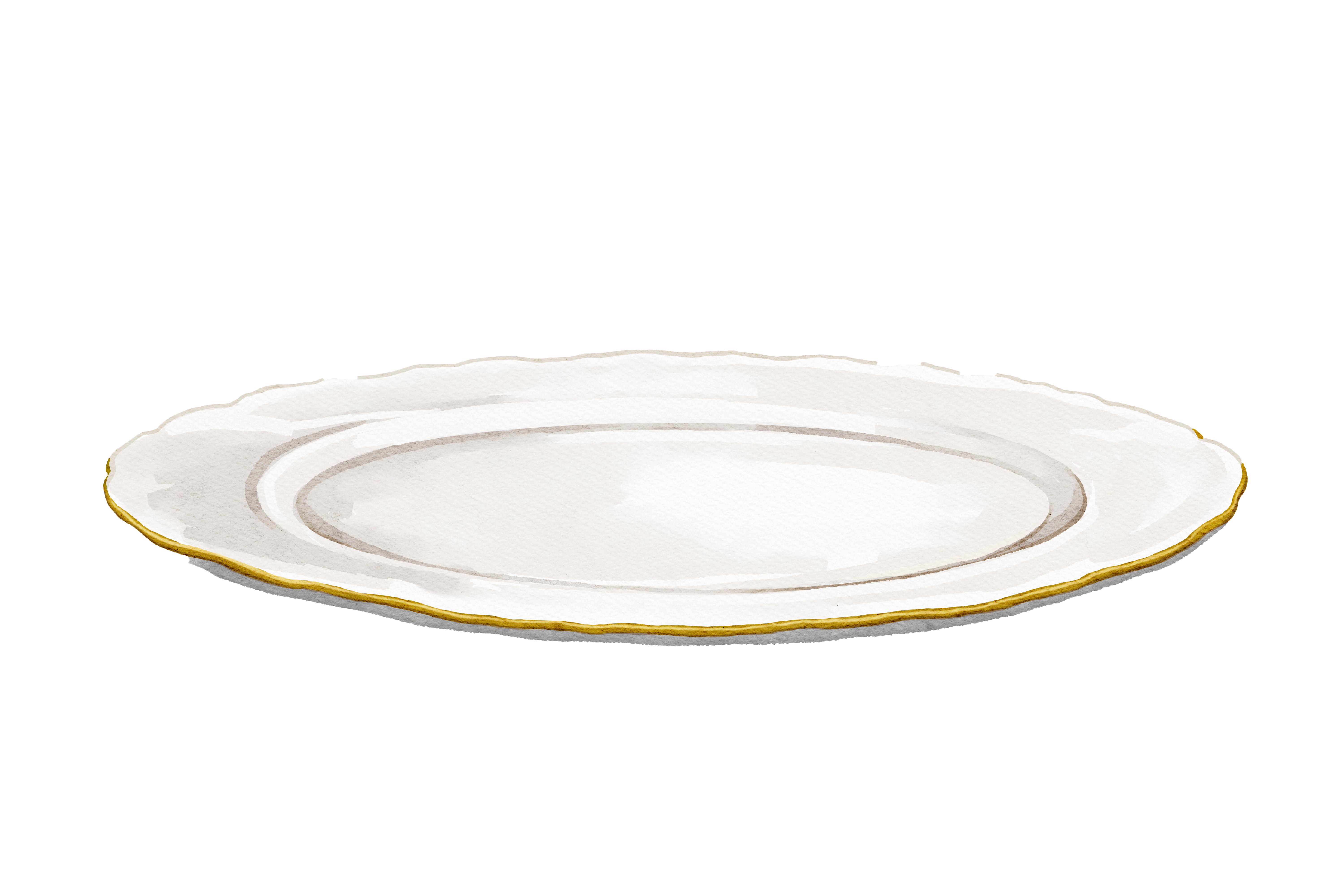 white plate